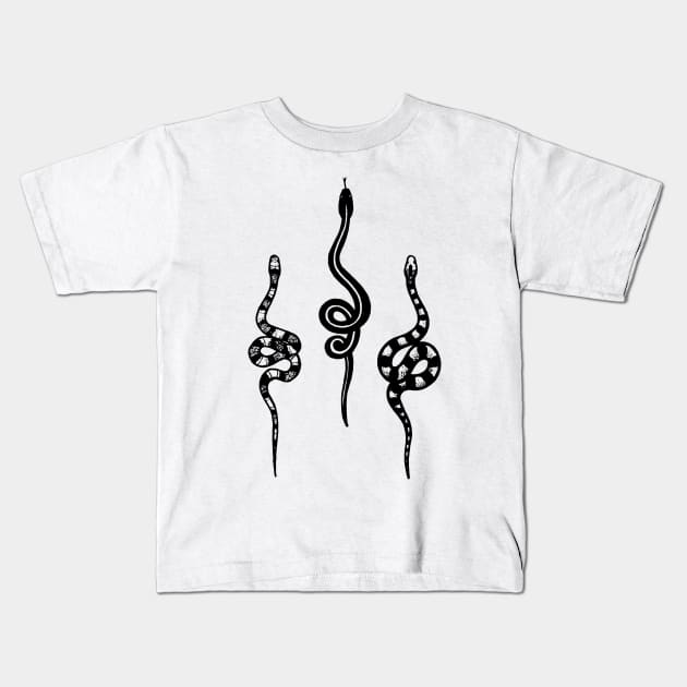 Snakes Kids T-Shirt by RicardoCarn